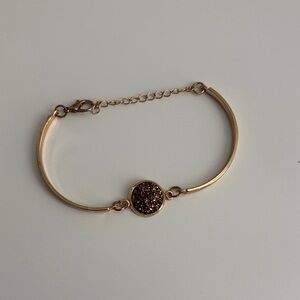 Gold druzy bracelet